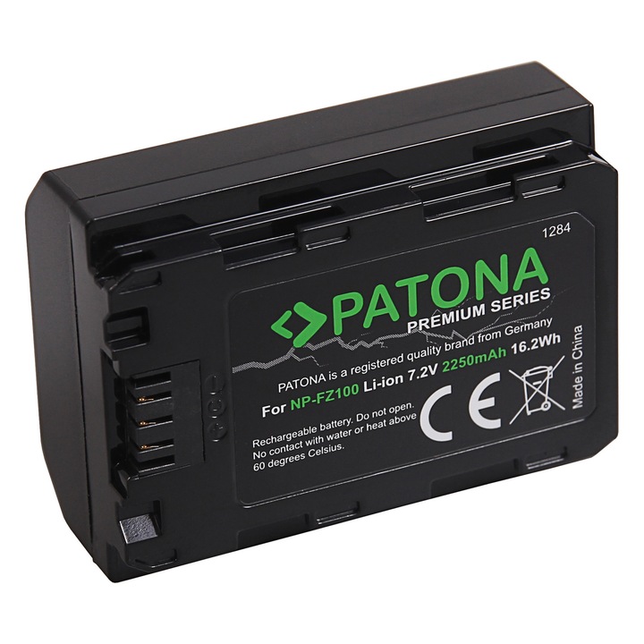 PATONA Premium SONY NP-FZ100 A7 III A7M3 ALPHA 7 III A7 R III A7RM3 7 R III A9 típusú akkumulátor