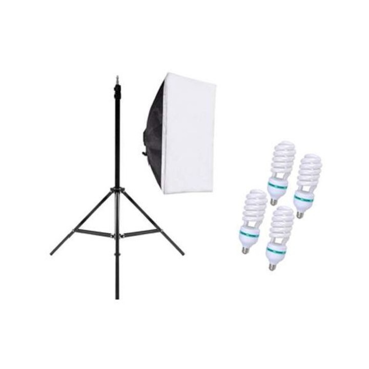 Palmonix Folyamatos Lightbox Softbox készlet fotó- vagy videocsevegési stúdióhoz, 4 db E27 izzóval