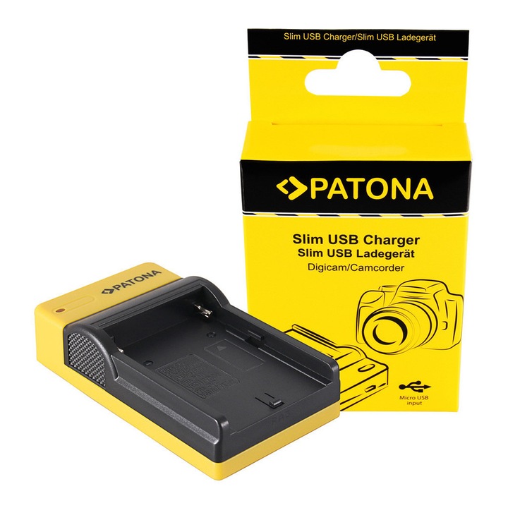 PATONA vékony Micro-USB töltő Sony NP-F970 NP-F960 NP-F950 DCR-VX2100 HDR-FX1