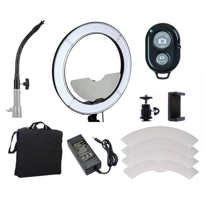 Kör alakú lámpakészlet RL-18 240 LED állítható hőmérséklet 3200-5600K