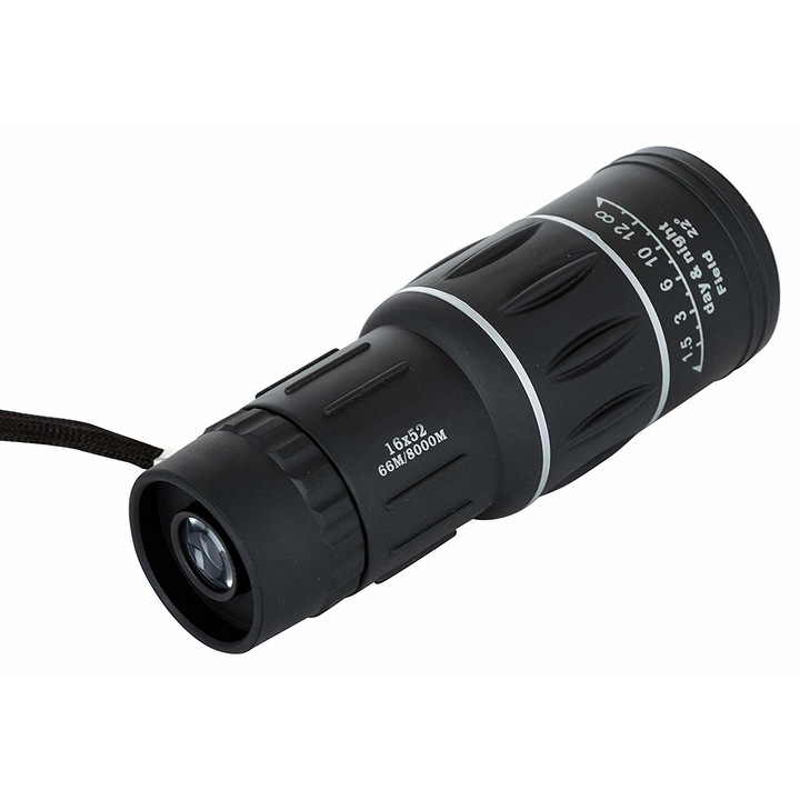 Electro Távcső, zoom 16 X, 52 mm-es objektív, ajándék tok, fekete