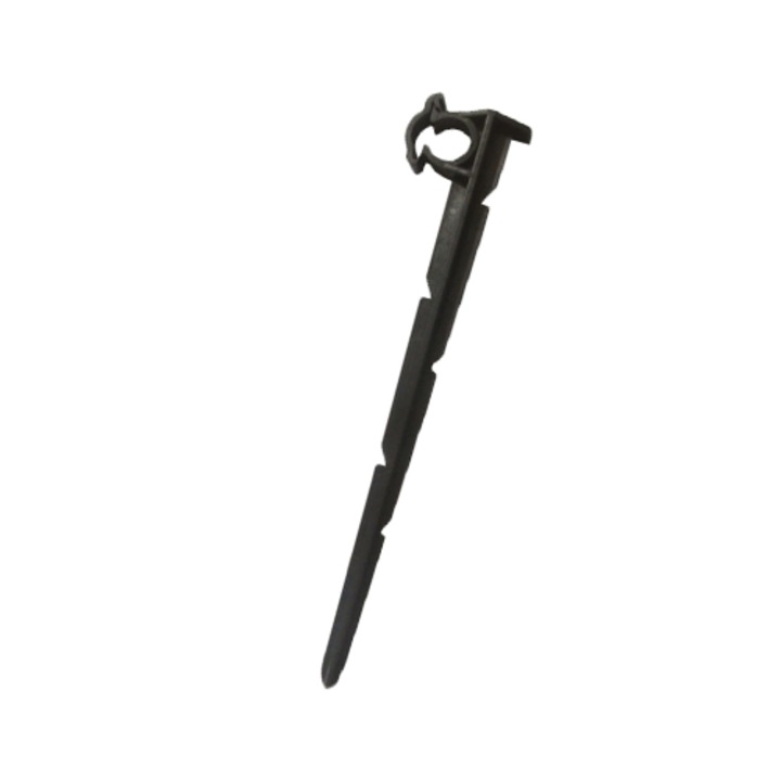 Agronomat, Rögzítő tüske, horgos, leszúrható, csepegtető szalaghoz, öntöző csőhöz, 26 cm