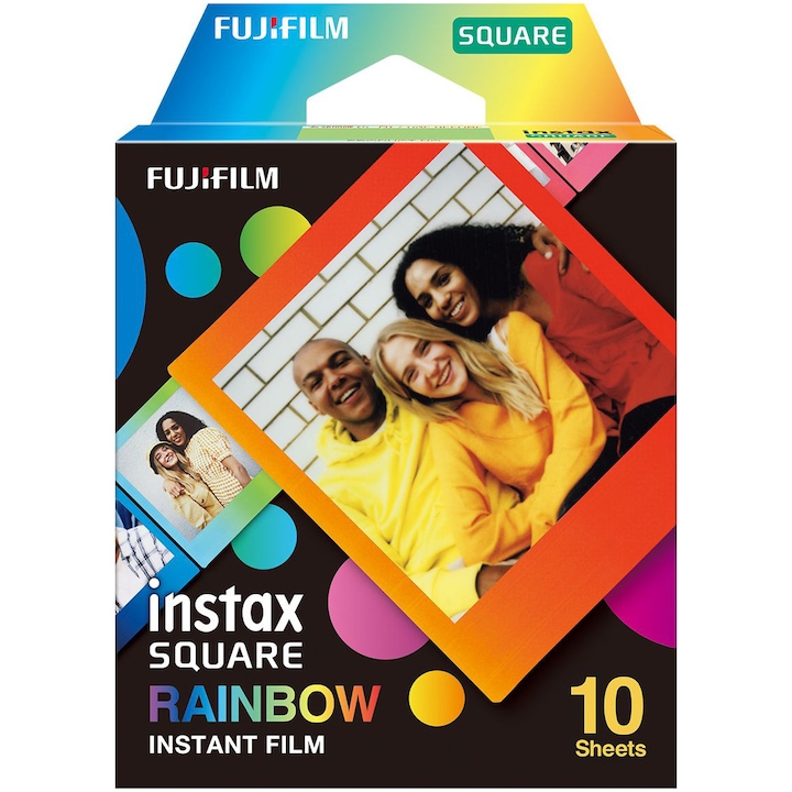 Fujifilm Instax instant film, Square Rainbow, 1x10