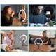 Kör alakú lámpa Ring Light Vaxiuja, 120 × LED SMD, 3 fényszín (fehér, semleges fehér, meleg fehér), 10 fényszint, USB csatlakozás, távirányítóval és állvánnyal