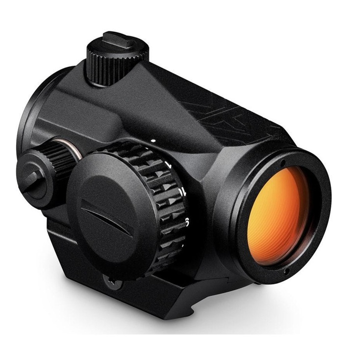 Vortex Crossfire Red Dot CF-RD2 Célzóeszköz, 2 MOA vörös fényű rúddal, 11 lépésben a fényerő beállításával, kompatibilis az éjszakai látással, könnyű, tükröződésmentes, vízálló, 6,35 x 2,8 cm, 147 g, fekete