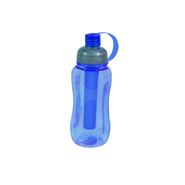 Vizes palack, Jégtartó, 600 ml, Kék, Ideális kerékpárokhoz