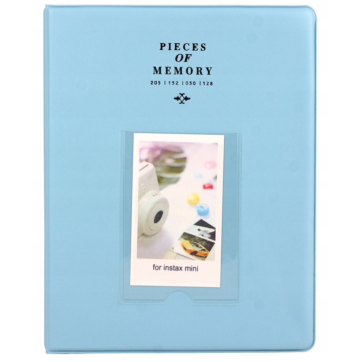 Nagy album 128 fényképhez Instax Mini 7 8 9 11 Light Blue