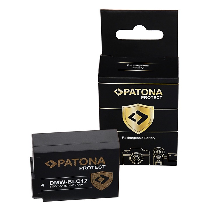 Patona Protect DMW-BLC12 akkumulátor Panasonic Lumix DMC FZ200 DMC G6 G5 GH2 készülékhez