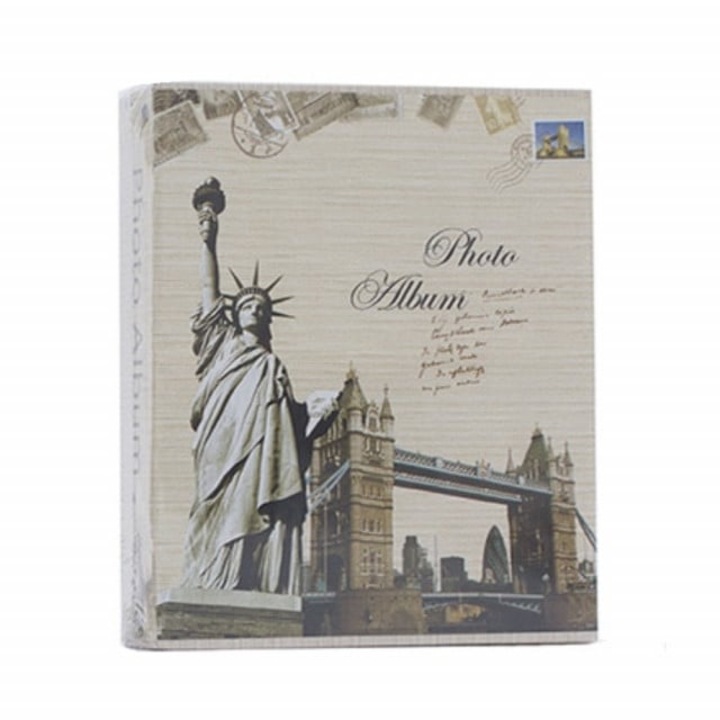 Fotóalbum dobozban, modell Pufo Let's go in America, 17 x 14 cm