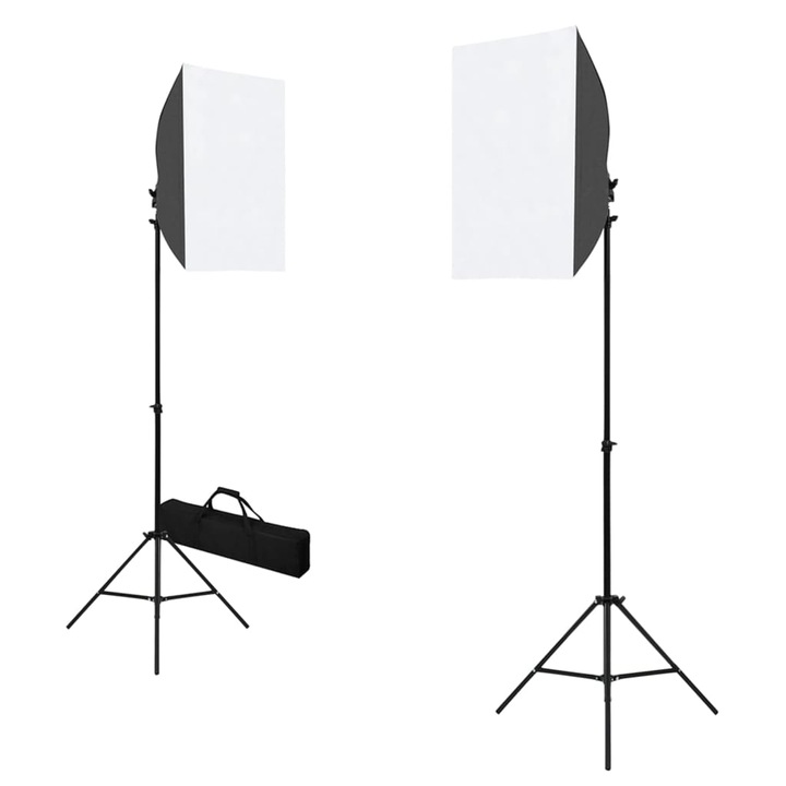 VidaXL fotóstúdió-felszerelés softbox lámpákkal és háttérrel 3055062