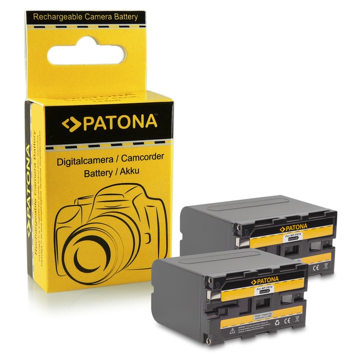 Patona Akkumulátor Csomag, 2 db, Sony NP-F970 6600 mAh