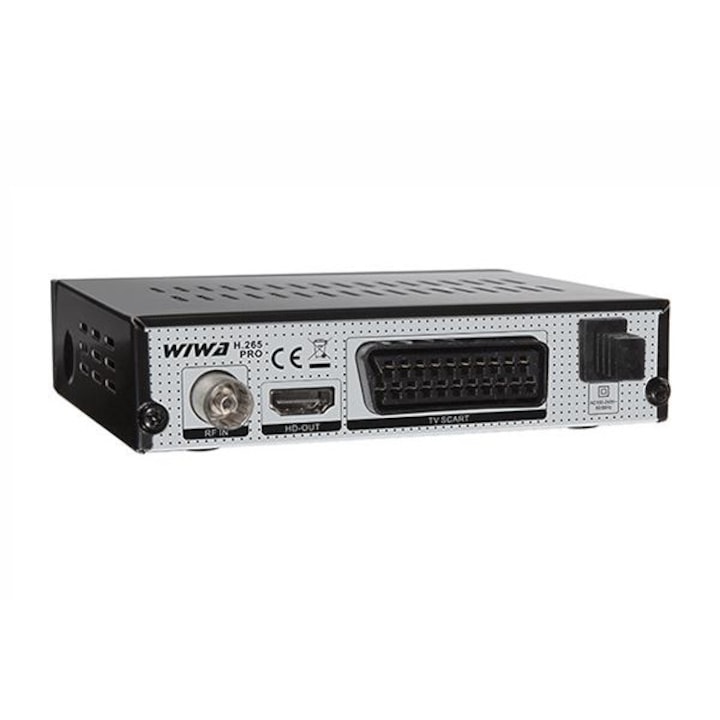 Wiwa TV tuner, H.265 PRO, DVB-T/T2, fekete