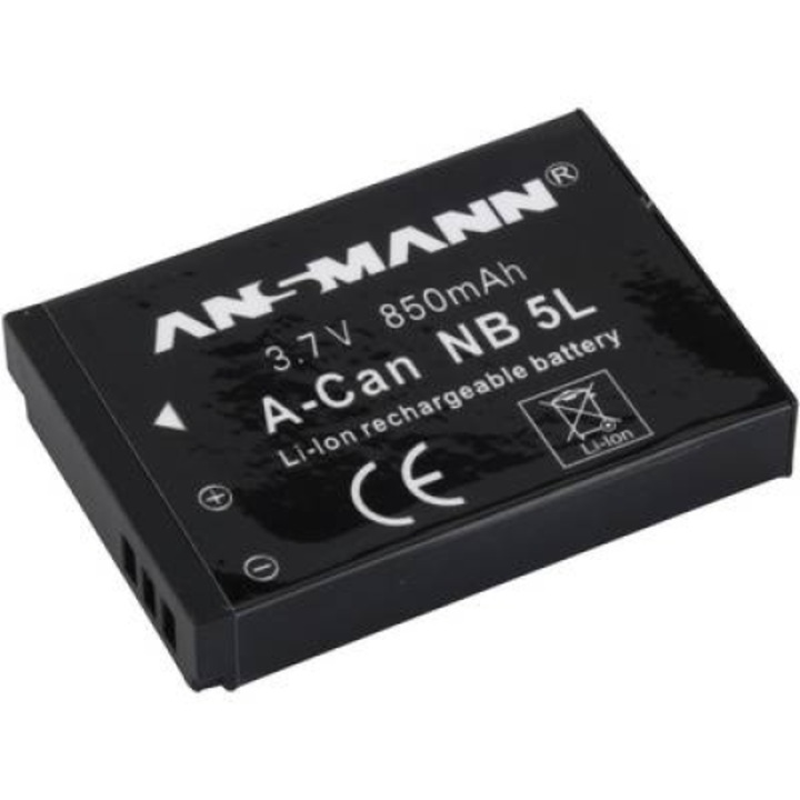 NB-5L Canon kamera akku 3,7V 850 mAh, Ansmann (5022953)