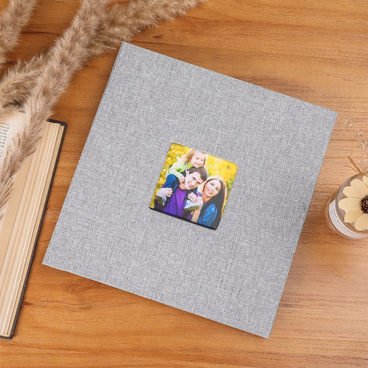 Fényképalbum kemény vászon borítóval, Notekisskai, 540 kép, Szürke