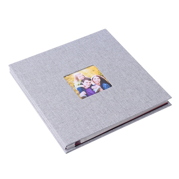 Fényképalbum kemény vászon borítóval, Notekisskai, 540 kép, Szürke