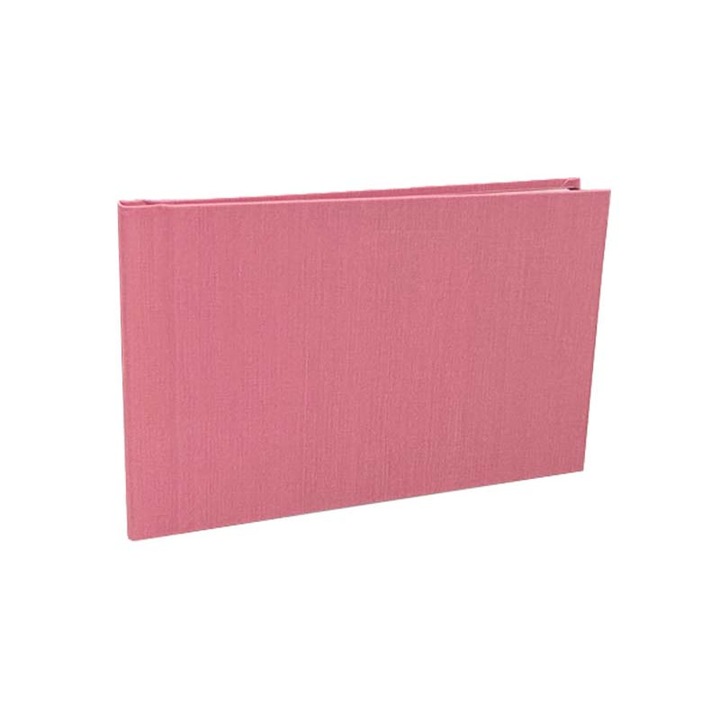 Öntapadós textil fotóalbum, 10x15, rószaszín, 12 fotó