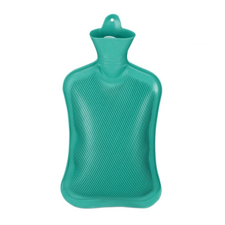 Relaxdays melegvizes párna, zöld, gumi, 2 l