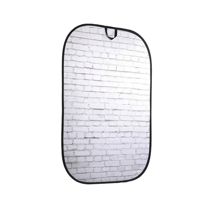 2 arc háttér fényképezéshez, Manfrotto, városi, 1,5x2,1 m, fehér/fekete