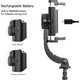 Telefonstabilizátor L 08, Aurov®, Távirányító, Selfie stick, Állvány, Android/iOS rendszerrel kompatibilis, 86 cm, Fekete
