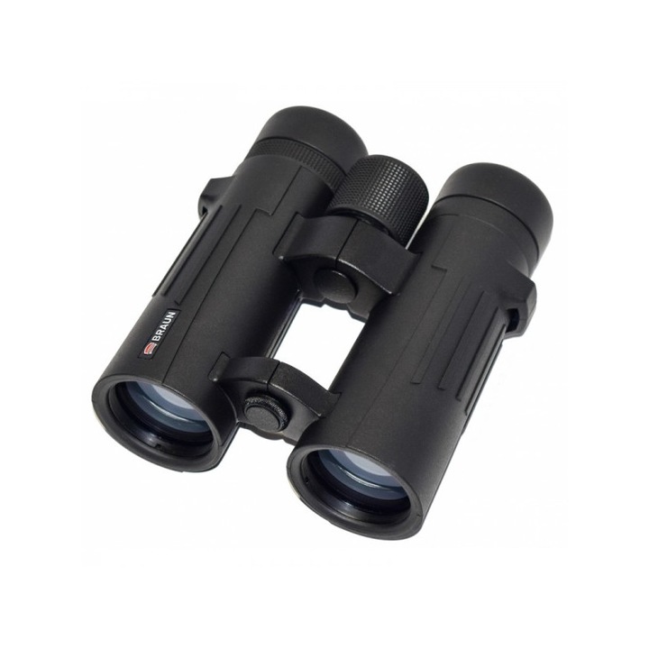 Távcső 10x42 WP Compagno Braun, 10x-es nagyítás, 42 mm-es lencse, vízálló, páramentes, gumírozott markolattest, strapabíró, hordtáska és szíj, tisztítókendő, 146 x 135 x 55 mm, 620 g, fekete