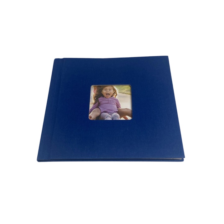 Öntapadó fotóalbum 15x15 Textil anyag, sötétkék