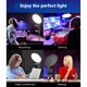 Ring Light Professzionális Techone Live Pro, meleg / hideg / semleges fény, 10 állítható intenzitás, telefontartó, állítható magasság, íróasztal, gombvilágítás funkció, 70 cm, fekete