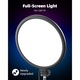 Ring Light Professzionális Techone Live Pro, meleg / hideg / semleges fény, 10 állítható intenzitás, telefontartó, állítható magasság, íróasztal, gombvilágítás funkció, 70 cm, fekete