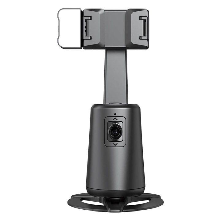 Er-Tech® A200 gimbal stabilizátor automatikus arckövetéssel, 360°-os elforgatással, továbbfejlesztett stabilitással, gesztusvezérléssel, irányított kamera pozicionálással és LED világítással