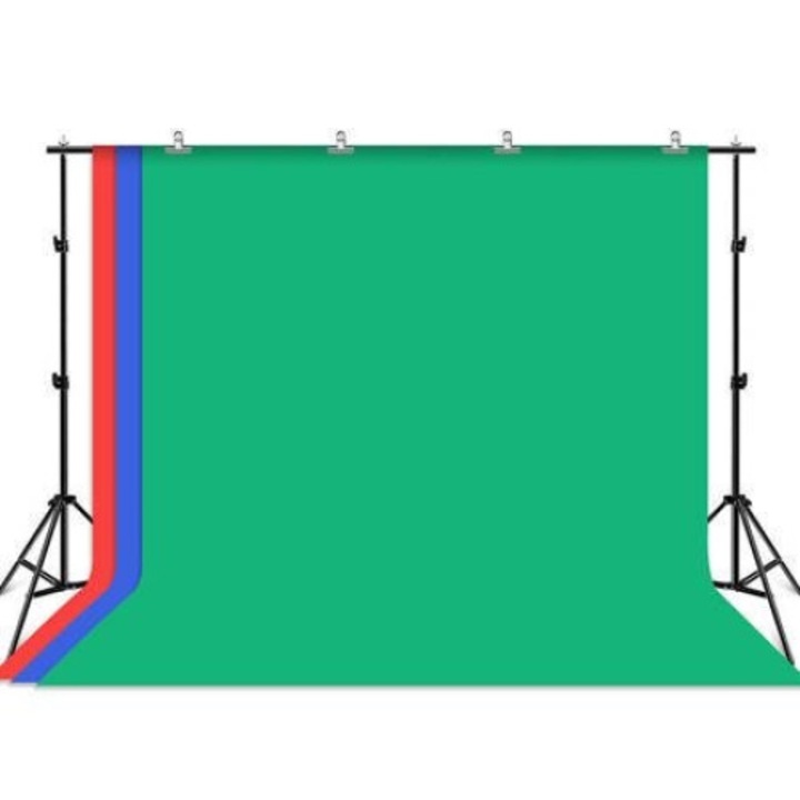 Fotó háttér támogatás, 2 x 3 m, 3 különböző háttérrel, hordtáskával, sokszínű, Dactylon®