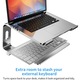 Laptop állvány, szellőző, alumínium, ergonomikus kialakítás