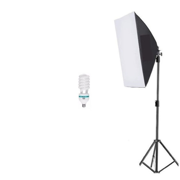 Softbox állítható állvánnyal 200 cm, 150 W izzó, Dactylon®