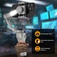 Stabilizátor telefonhoz és GoPro-hoz, Gimbal Pro fotó- és videóstabilizáláshoz, 3-tengelyes stabilizálás IOS és Android kompatibilis alkalmazással, Állítható fény, ZOOM vezérlés, Automatikus arckövetés, Állvány tartozék, Autonómia 8-10h, Bluetooth