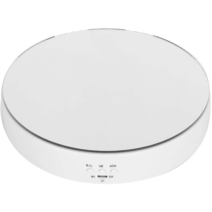 Forgatható bemutató állvány, elektromos, 360 fokos, 10 kg, LED lámpák