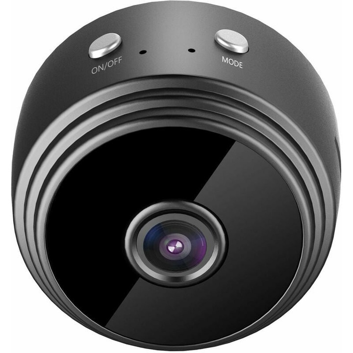 Mini WiFi kémkamera, Full HD 1080P, éjjellátó, mozgásérzékelő, fekete