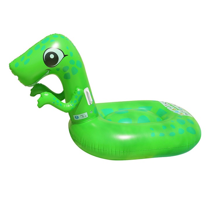 Felfújható PVC állatmatrac, dinoszaurusz, zöld, 155 cm