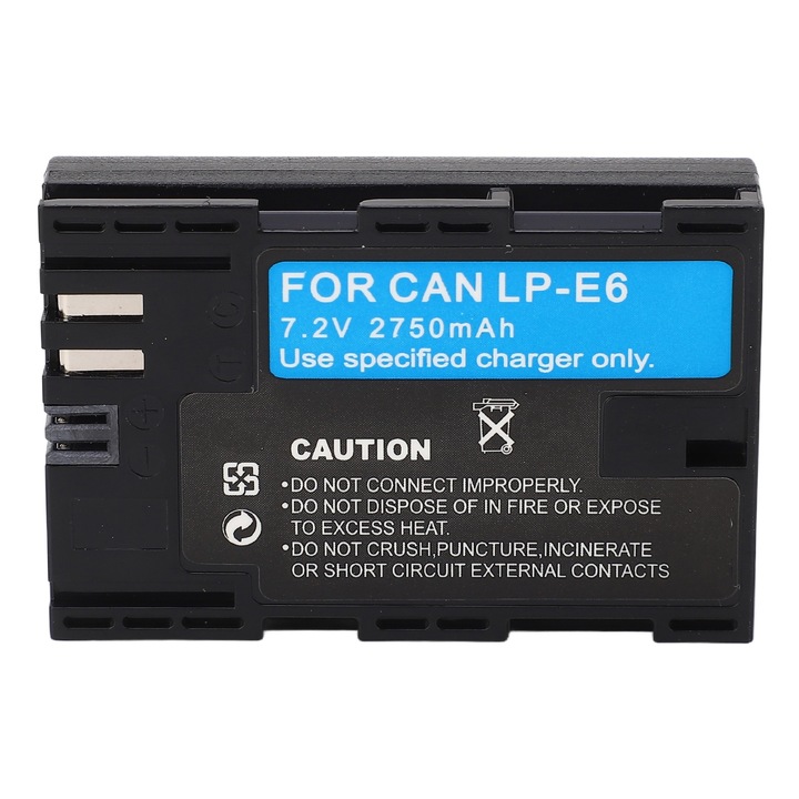 LP E6 akkumulátor, Mmgoqqt, 2750 mAh, lítium-ion, 7,2 V, DSLR fényképezőgépekhez