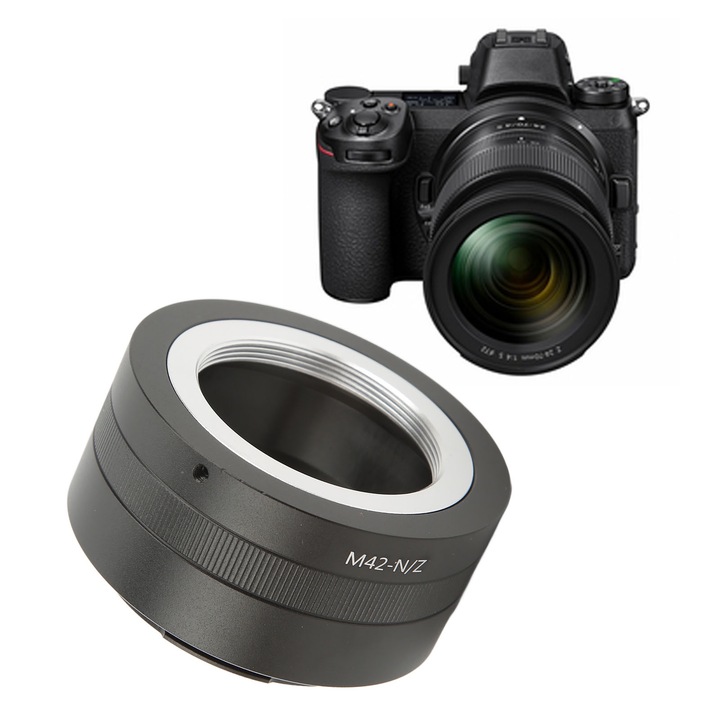 M42 objektívrögzítő adapter, Mmgoqqt, alumínium, fekete