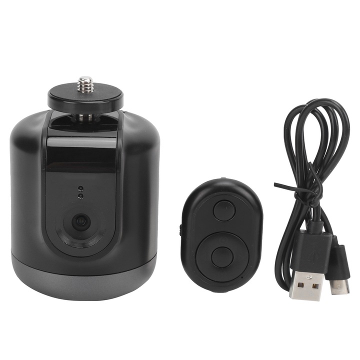 Smart 360 Tracking Gimbal, Mmgoqqt, Beépített HD kamera, Fekete, 286g