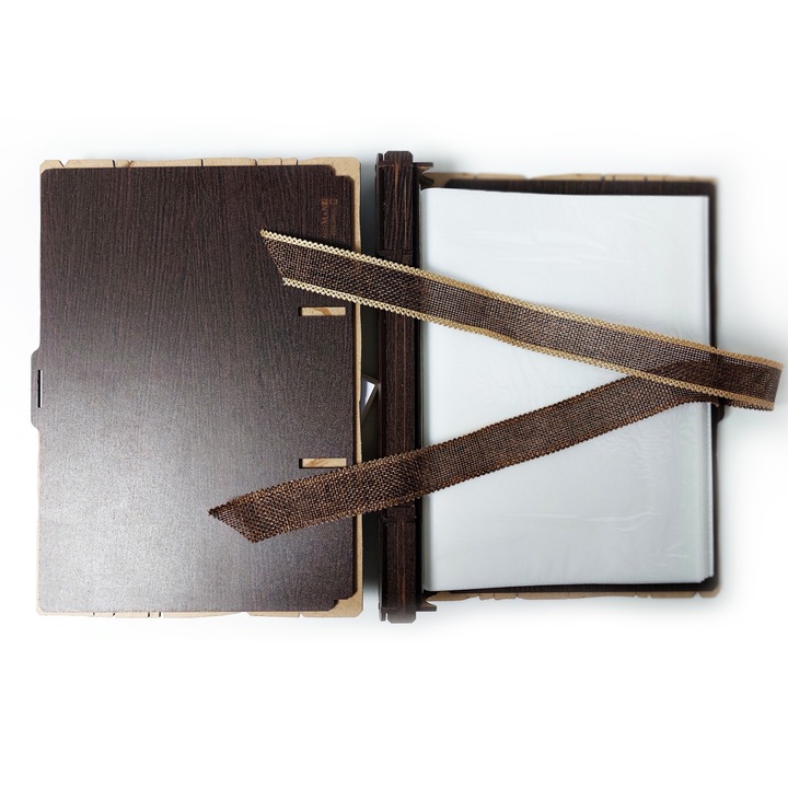 Fényképalbum, fa borítókkal, wenge, 96 fotó 9x13 cm