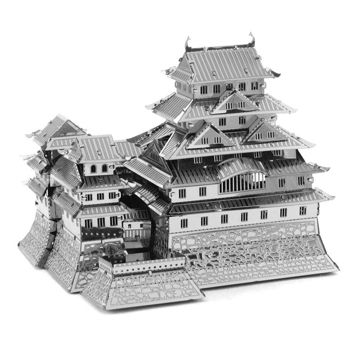 3D fém puzzle, összerakott modell, születésnapi ajándék készlet, ezüst