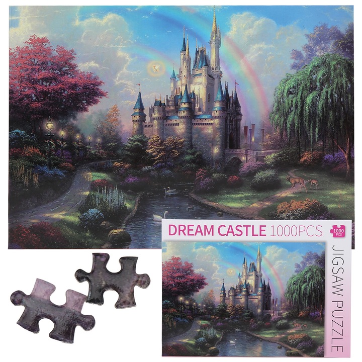 Puzzle, 1000 db, Álomvár, 75x50cm, többszínű