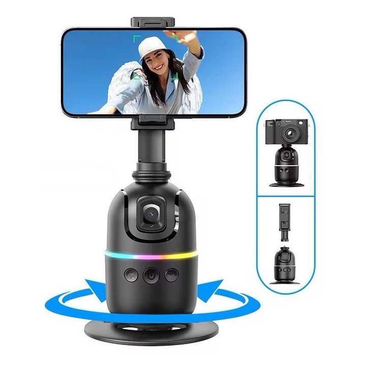 AMYMAT 3 tengelyes gimbal stabilizátor okostelefonhoz – Zoom vezérlés, arckövetés, 8 órás akkumulátor-üzemidő, ideális vlogoláshoz és professzionális filmezéshez