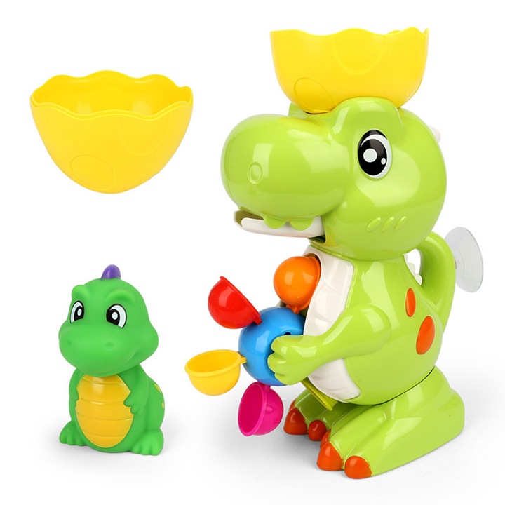 Dinoszaurusz fürdőjáték, interaktív, többszínű