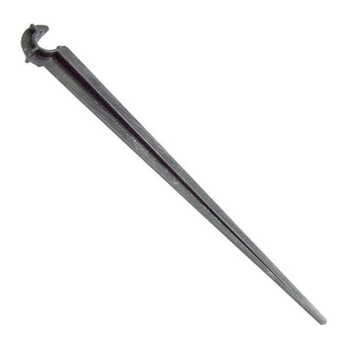 Csepegtető öntözőcső rögzítő tüske, 16 mm, 17, 5 cm hosszú, polipropilén, fekete
